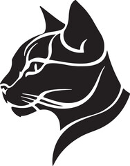Cat head silhouette vector design eps 