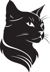 Cat head silhouette vector design eps 