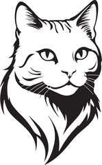 Cat head silhouette vector design eps 