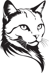 Cat head silhouette vector design eps 