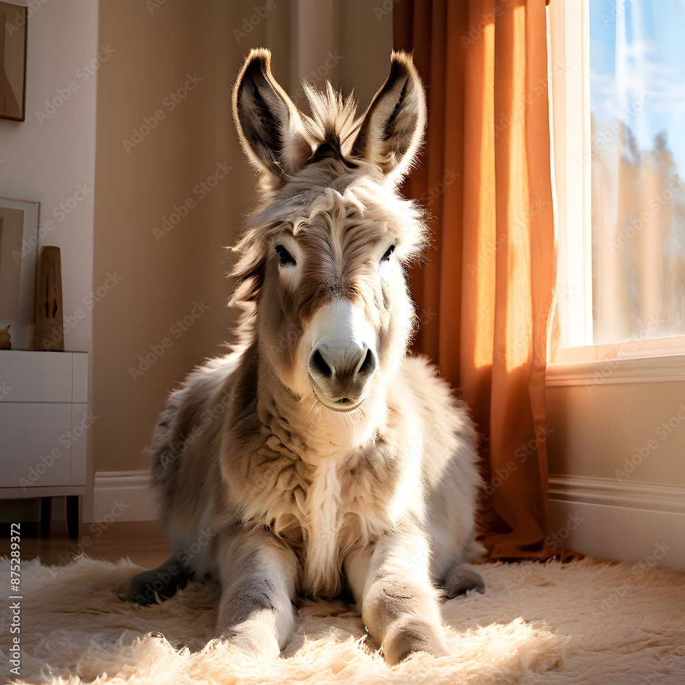 Wall mural donkey