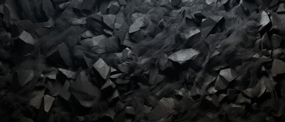 Charcoal Material Structure Background - Generative AI