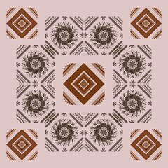 Abstract paint seamless pattern. Geometric ethnic traditional style for background, decoration.