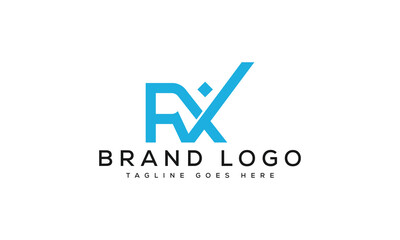 letter RX logo design vector template design for brand.