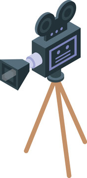 Professional digital video camera is recording a movie or a tv show