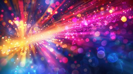 Naklejka premium Colorful Abstract Light Burst