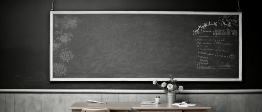 Chalkboard Material Structure Background - Generative AI