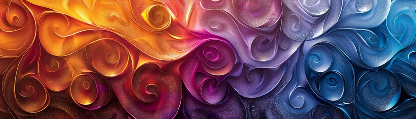 Abstract colorful swirling pattern background.