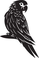 Parrot silhoute vector illustration