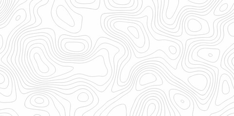 	
Vector white wave line geography landscape Topo contour map on white background. Geographic mountain relief diagram line wave carve pattern. Topographic world map contour lines map.