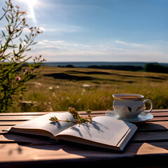  A cup of coffee and book
Generative AI