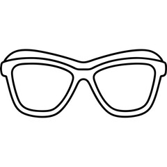 Fototapeta premium glasses outline coloring book page line art illustration digital drawing