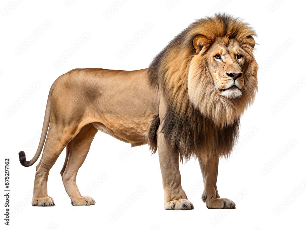 Aufkleber lion side view isolated on transparent background