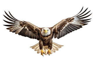 Obraz premium Majestic Eagle in Flight isolated on transparent background