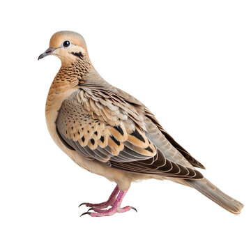 mourning dove bird isolated on transparent background