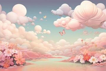 Obraz premium Pastel Material Structure Background - Generative AI