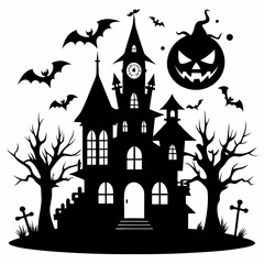 gothic antique halloween black vector silhouette