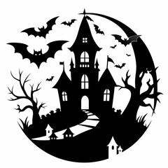 gothic antique halloween black vector silhouette