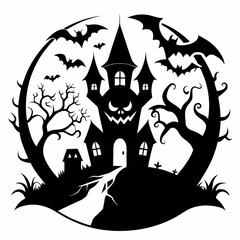 gothic antique halloween black vector silhouette