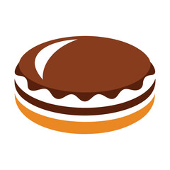 Chocolate cake vector illustration
