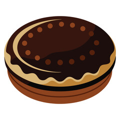 Chocolate cake vector illustration
