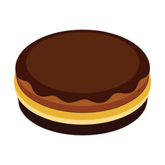 Chocolate cake vector illustration
