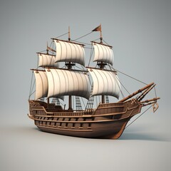 Naklejka premium ship model