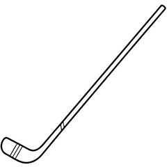 Obraz premium hockey stick outline coloring book page line art illustration digital drawing
