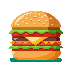 Burger Cartoon  Vector 
