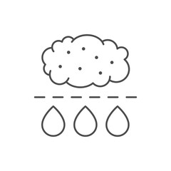 Gas liquefaction line outline icon