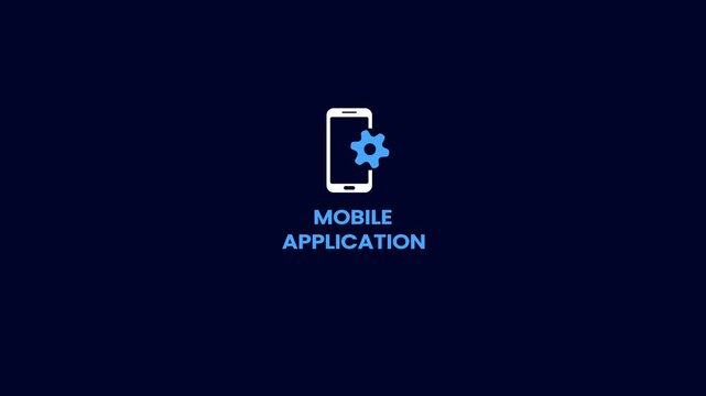 Mobile application icon animation, mobile apps Setting Logo, smart phone application.