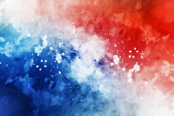 Fototapeta premium An abstract blend of red, white, and blue colors, creating a vibrant, dynamic splash effect that evokes a sense of energy and imagination.