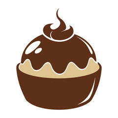 Chocolate cake vector illustration

