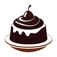 Chocolate cake vector illustration
