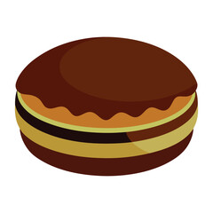 Chocolate cake vector illustration
