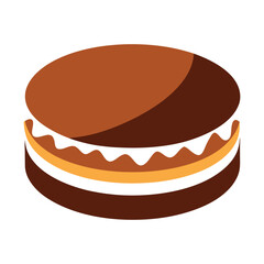 Chocolate cake vector illustration
