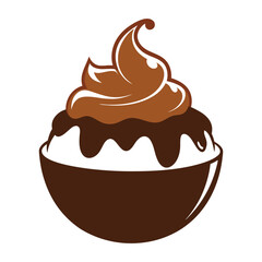 Chocolate cake vector illustration
