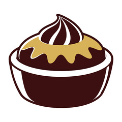 Chocolate cake vector illustration
