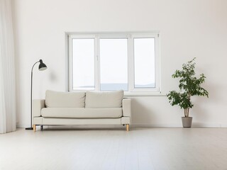 modern living room with sofa