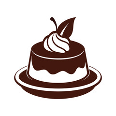Chocolate cake vector illustration
