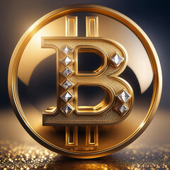 Gold Bitcoin Symbol