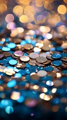 Sequin Material Structure Background - Generative AI