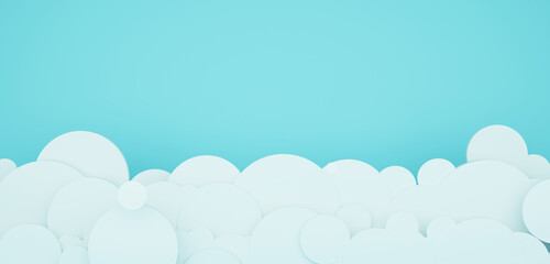 cloud background Cloudy sky. 3D illustration