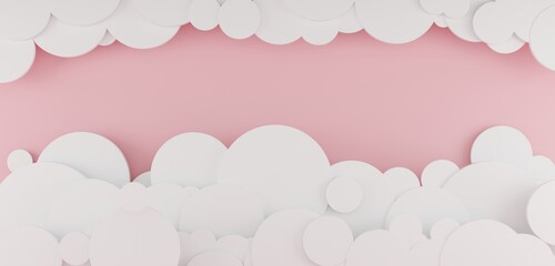 cloud background Cloudy sky. 3D illustration