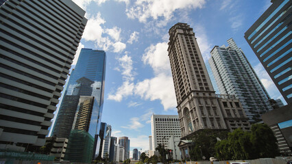 Obraz premium The streets of the skyscrapers of Jakarta, the capital of Indonesia.