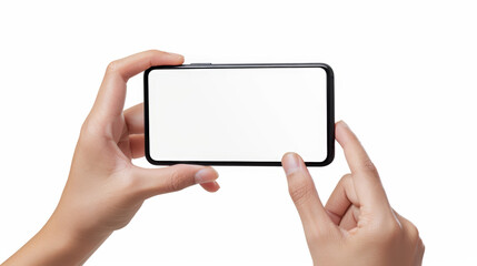 hand holding mobile phone, screen mockup