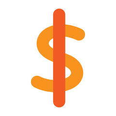 Dollar sign (for payment) Vector Flat Icon Design
