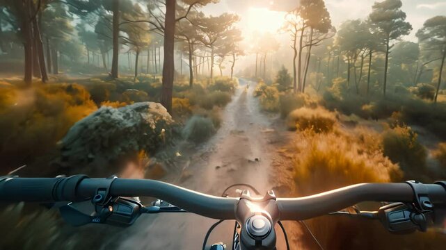 Cross-Country Trails Downhill Video 4K