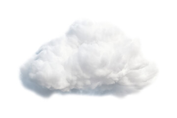 White soft cloud isolated on transparent background, png