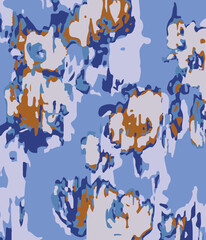 Flowers seamless pattern. vector illustration. Abstract flowers, floral vector with leaves